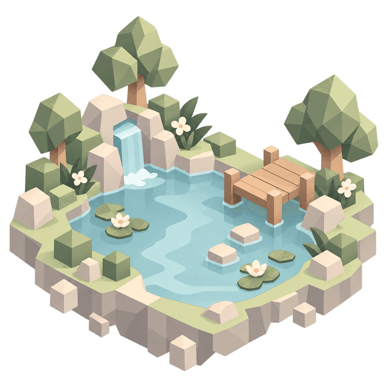 Pond and dock